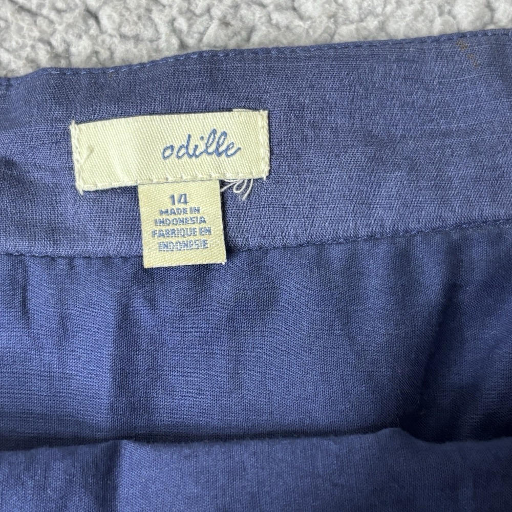 Odille Anthropologie Skirt 14 Novelty Nautical Coastal Whimsical Lighthouse - Picture 3 of 11